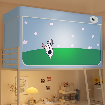 91家纺网 家纺一手货源 找家纺 （总）安金蚊帐 2024新款防蚊遮光一体99%强遮光学生宿舍上下铺遮光学生蚊帐-系列二