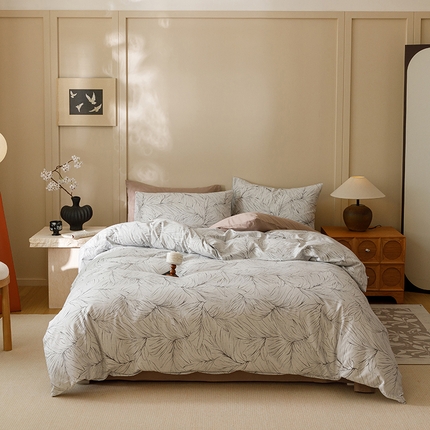 2024新款全棉陶瓷磨毛印花四件套 月旋