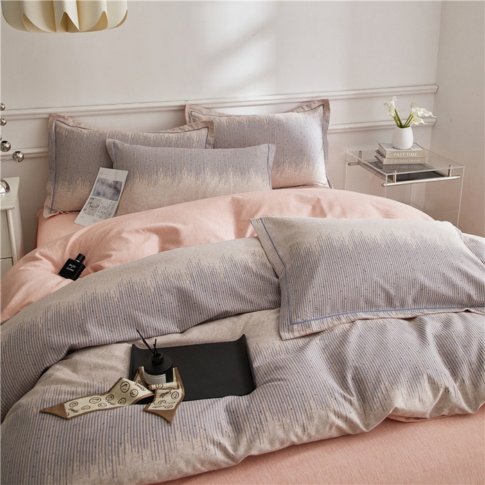 91家纺网 家纺一手货源 找家纺 沐白家居 2024新款全棉生态磨毛印花四件套系列 森文