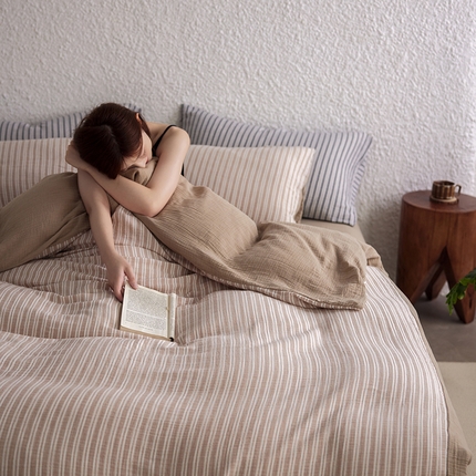 91家纺网 家纺一手货源 找家纺 （总）2025新品尚美色织条纹绉纱系列--尚美可颂系列