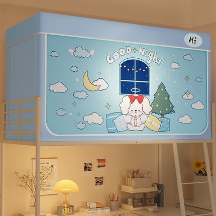 91家纺网 家纺一手货源 找家纺 （总）安金蚊帐 2024新款防蚊遮光一体99%强遮光学生宿舍上下铺遮光学生蚊帐-系列二