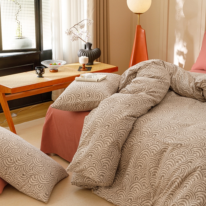 91家纺网 家纺一手货源 找家纺 2024新款全棉陶瓷磨毛印花四件套 瑞秋