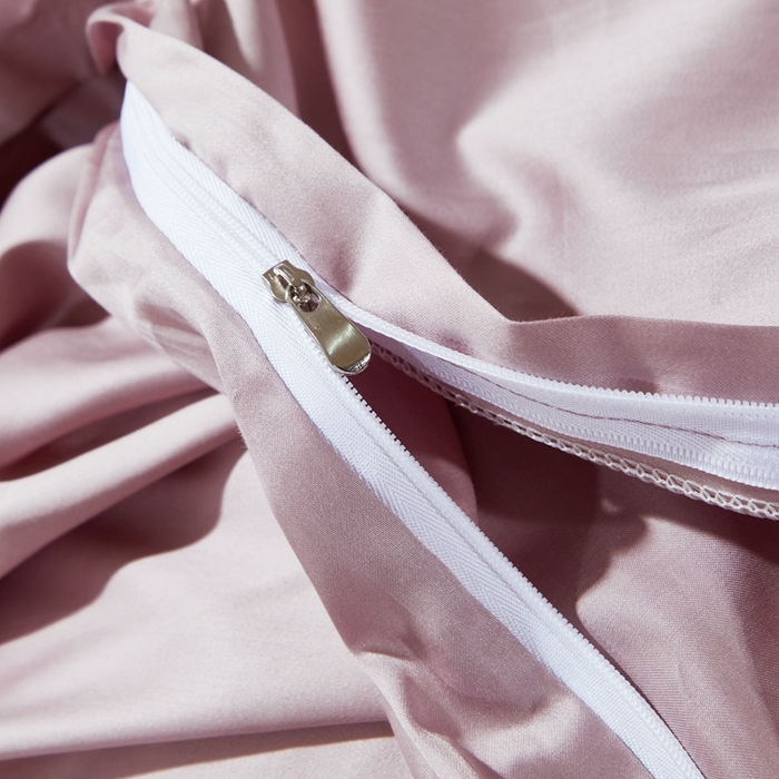 91家纺网 家纺一手货源 找家纺 晶缦家纺 2025新款全棉60支贡缎长绒棉纯色单品被套单件60S素色纯棉单被套多规格被罩活性印染 琳澜-粉豆沙