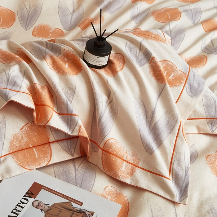 91家纺网 家纺一手货源 找家纺 2025新款全棉精梳磨毛印花四件套 罗马花园