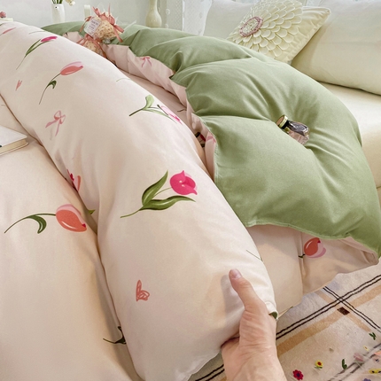 91家纺网 家纺一手货源 找家纺 （总）帛缔思 2024新款淳木棉印花单品被套