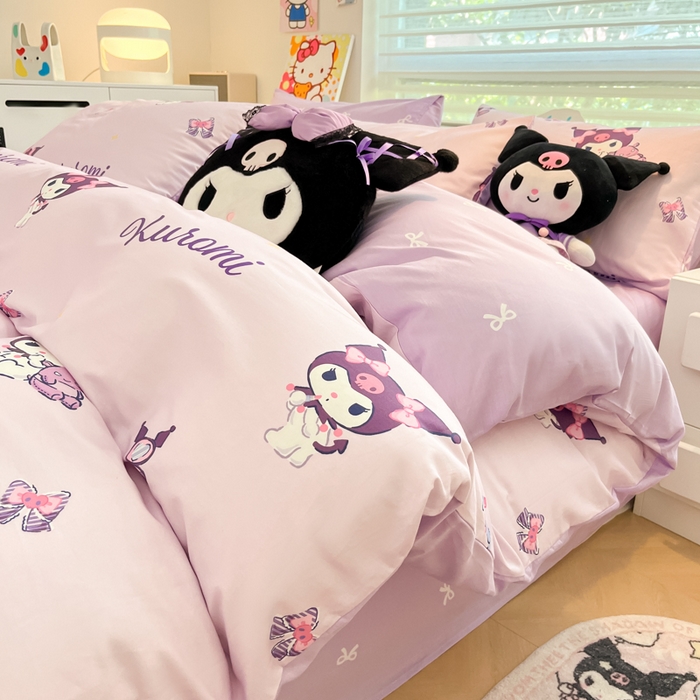 91家纺网 家纺一手货源 找家纺 暮思家居 2024新款正版授权三丽鸥全棉四件套系列第六批 爱美库洛米