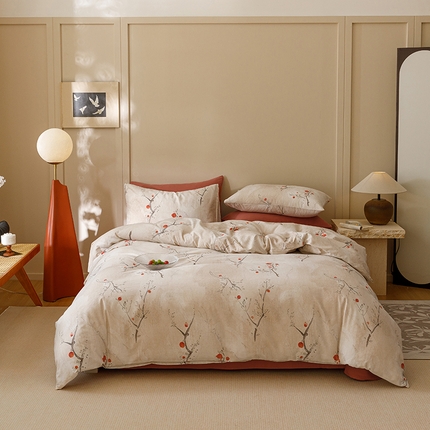 2024新款全棉陶瓷磨毛印花四件套 情有独钟