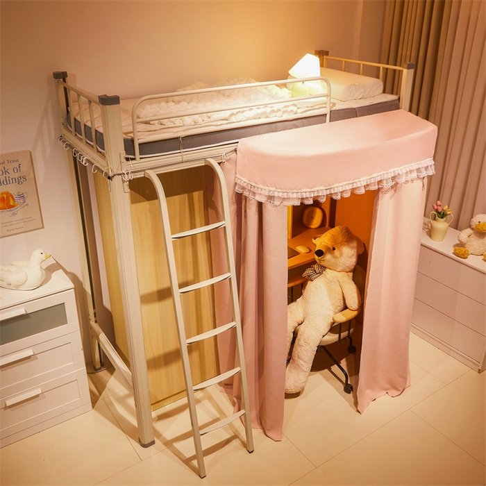 91家纺网 家纺一手货源 找家纺 卓尔居 2025新款学生桌帘雪尼尔秘境系列蚊帐 秘境-粉