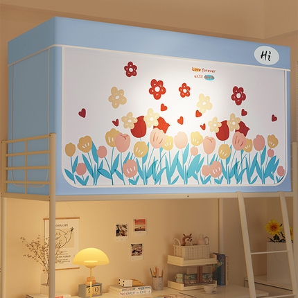 91家纺网 家纺一手货源 找家纺 （总）安金蚊帐 2024新款防蚊遮光一体99%强遮光学生宿舍上下铺遮光学生蚊帐-系列二