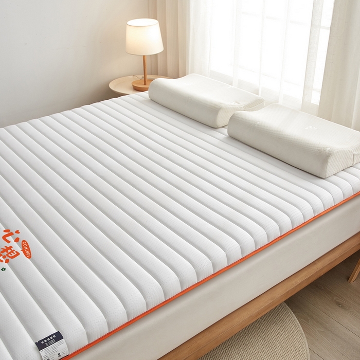 91家纺网 家纺一手货源 找家纺 迪乐妮家居 2024新款成人款泡泡棉单边抗压床垫 心想事成-白