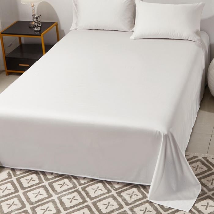 91家纺网 家纺一手货源 找家纺 晶缦家纺  2025新款全棉60支贡缎长绒棉纯色单品被套单件60S素色纯棉单被套多规格被罩活性印染 琳澜-本白色