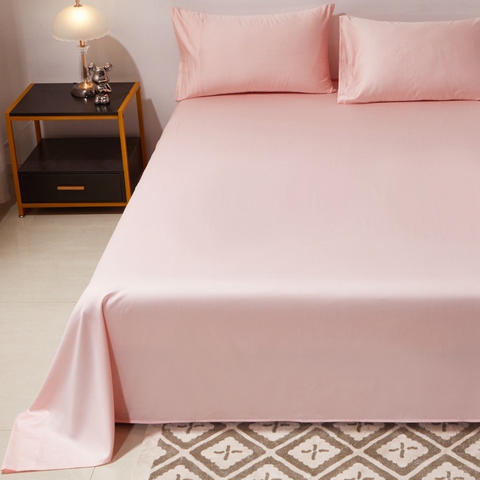 91家纺网 家纺一手货源 找家纺 晶缦家纺  2025新款全棉60支贡缎长绒棉纯色单品被套单件60S素色纯棉单被套多规格被罩活性印染 琳澜-浅粉玉