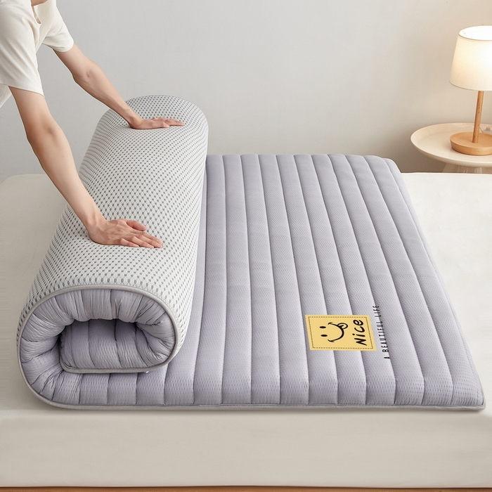 91家纺网 家纺一手货源 找家纺 卡派 2024新款成人款泡泡棉单边抗压床垫 阳光-灰