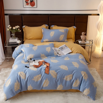 2025新款全棉精梳磨毛印花四件套 维纳之恋