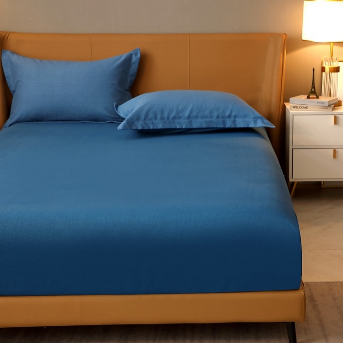 91家纺网 家纺一手货源 找家纺 （总）2025新款加厚喷气全棉纯色生态磨毛单床笠 多规格单品床笠单件保暖纯棉磨毛床笠床罩席梦思床垫保护罩套