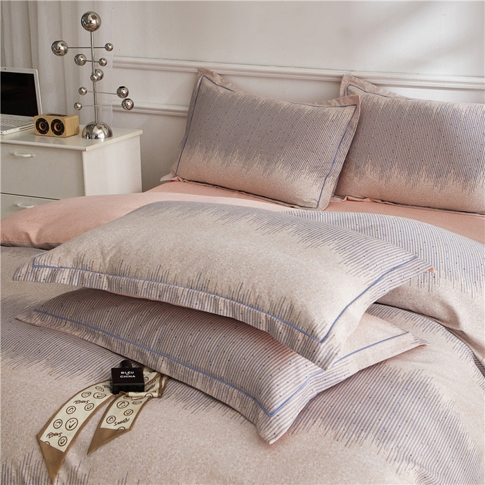 91家纺网 家纺一手货源 找家纺 沐白家居 2024新款全棉生态磨毛印花四件套系列 森文