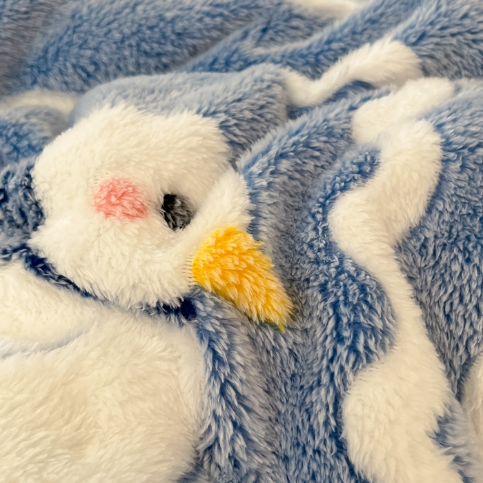 91家纺网 家纺一手货源 找家纺 川悦生活 2024新款雪花绒印花四件套-自然光 快乐鸭鸭