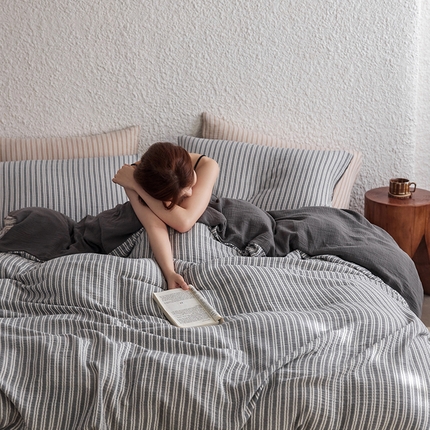 91家纺网 家纺一手货源 找家纺 （总）2025新品尚美色织条纹绉纱系列--尚美可颂系列