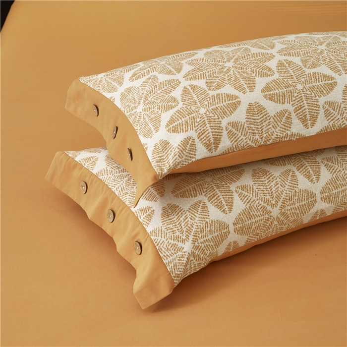 91家纺网 家纺一手货源 找家纺 沐白家居 2025新款全棉生态磨毛印花四件套-纽扣工艺款 罗薇