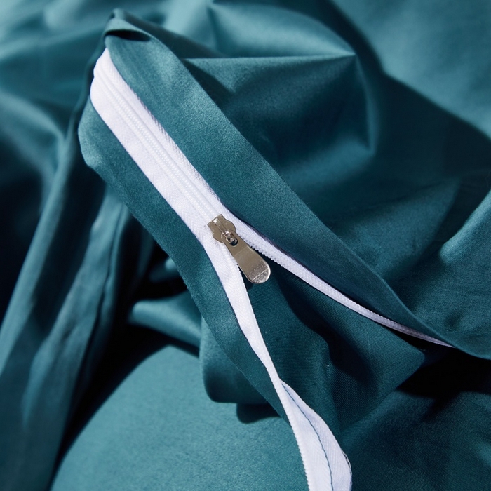 91家纺网 家纺一手货源 找家纺 晶缦家纺 2025新款全棉60支贡缎长绒棉纯色单品被套单件60S素色纯棉单被套多规格被罩活性印染 琳澜-猫眼绿