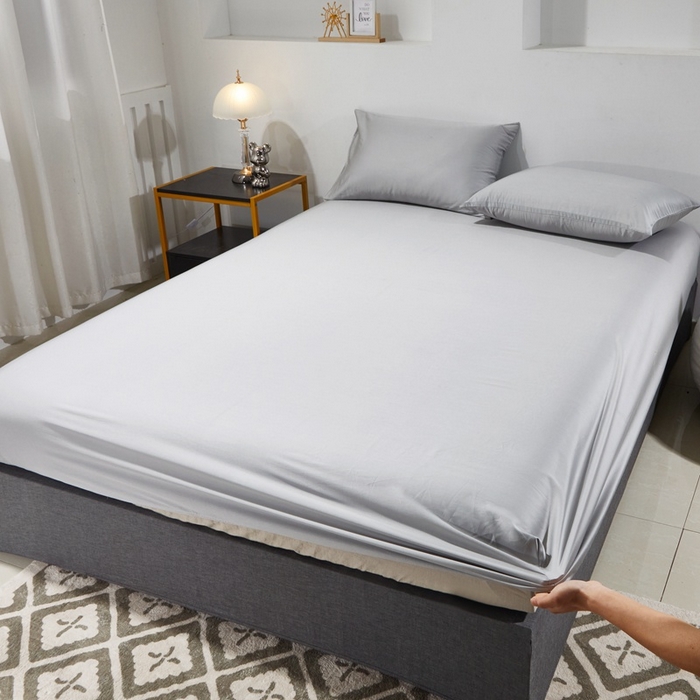 91家纺网 家纺一手货源 找家纺 （总）2025新款全棉60支贡缎长绒棉纯色单品床笠单件素色纯棉单床笠席梦思床垫保护套保护罩