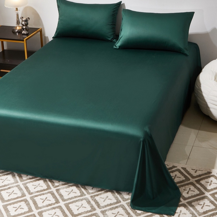 91家纺网 家纺一手货源 找家纺 晶缦家纺  2025新款全棉60支贡缎长绒棉纯色单品被套单件60S素色纯棉单被套多规格被罩活性印染 琳澜-墨绿色