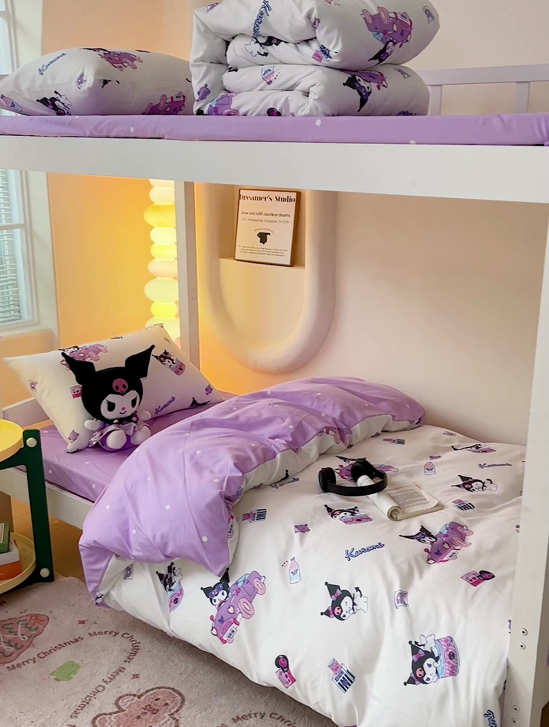 91家纺网 家纺一手货源 找家纺 海岛哥哥 2025新款A类云朵水洗棉三丽鸥正版授权四件套-学生床 三丽鸥-潮流库洛米