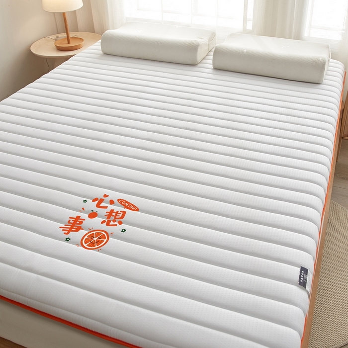 91家纺网 家纺一手货源 找家纺 迪乐妮家居 2024新款成人款泡泡棉单边抗压床垫 心想事成-白
