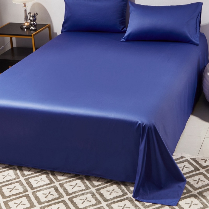 91家纺网 家纺一手货源 找家纺 晶缦家纺  2024新款全棉60支贡缎长绒棉纯色单品被套单件60S素色纯棉单被套多规格被罩活性印染 琳澜-克莱因蓝