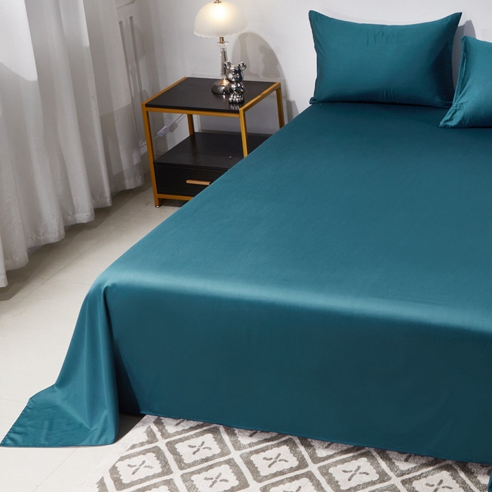 91家纺网 家纺一手货源 找家纺 晶缦家纺  2025新款全棉60支贡缎长绒棉纯色单品被套单件60S素色纯棉单被套多规格被罩活性印染 琳澜-猫眼绿