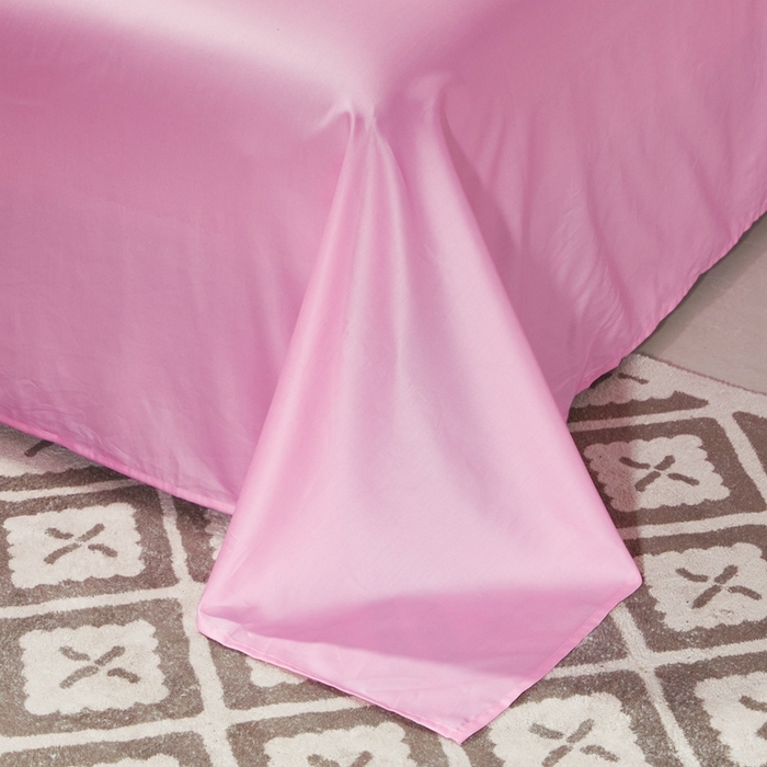 91家纺网 家纺一手货源 找家纺 晶缦家纺  2025新款全棉60支贡缎长绒棉纯色单品被套单件60S素色纯棉单被套多规格被罩活性印染 琳澜-粉红色