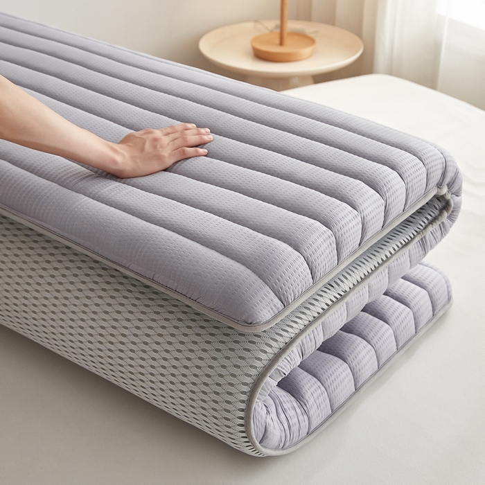 91家纺网 家纺一手货源 找家纺 卡派 2024新款成人款泡泡棉单边抗压床垫 阳光-灰