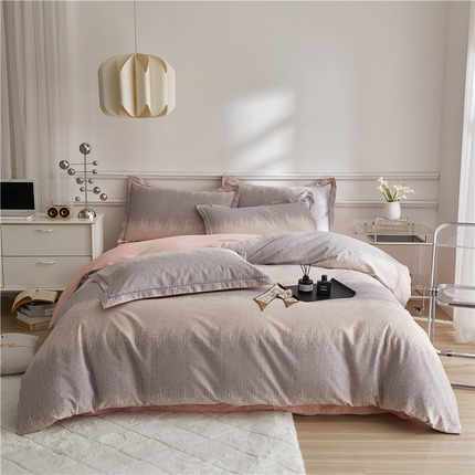 沐白家居 2024新款全棉生态磨毛印花四件套系列 森文