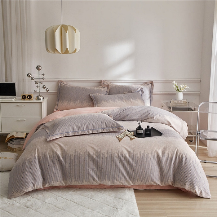 91家纺网 家纺一手货源 找家纺 沐白家居 2024新款全棉生态磨毛印花四件套系列 森文