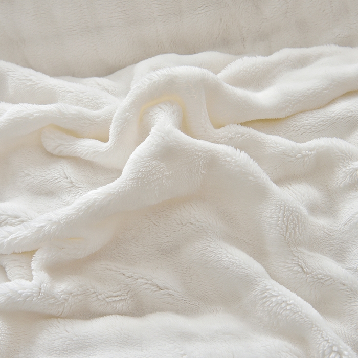 91家纺网 家纺一手货源 找家纺 启优家纺 2024新款简约兔兔绒活性印染单被套 奶白色