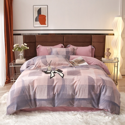 91家纺网 家纺一手货源 找家纺 （总）2025新款全棉精梳磨毛印花四件套