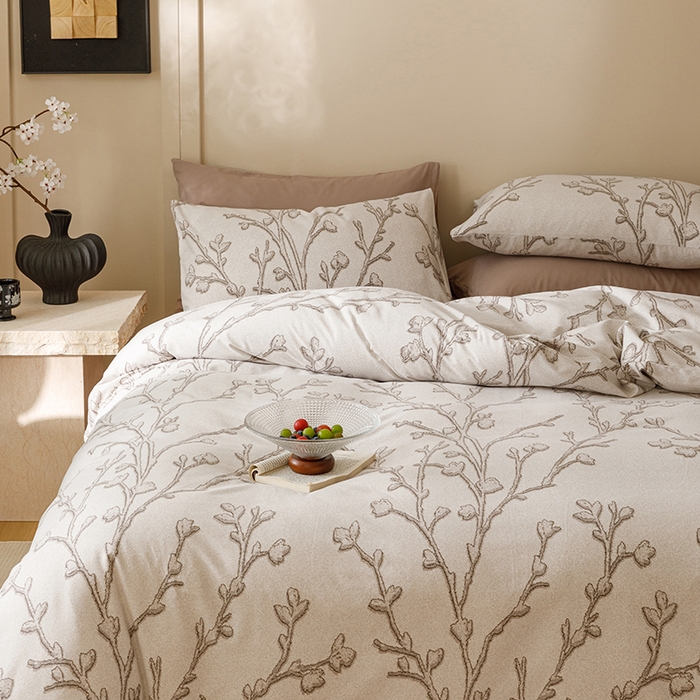 91家纺网 家纺一手货源 找家纺 2024新款全棉陶瓷磨毛印花四件套 美沐