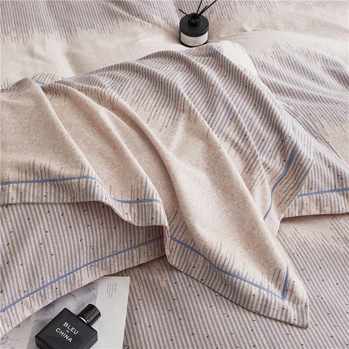 91家纺网 家纺一手货源 找家纺 沐白家居 2024新款全棉生态磨毛印花四件套系列 森文