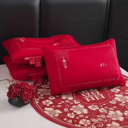 91家纺网 家纺一手货源 找家纺 （总）2024新款新婚致语婚庆枕 （包装拆开不退不换）