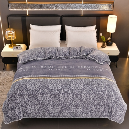 雨洋2025新款加厚保暖牛奶绒金貂婴儿绒单被套 都市生活