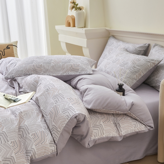 91家纺网 家纺一手货源 找家纺 柠馨 2024新款基础款全棉磨毛纯色四件套 斯洛特