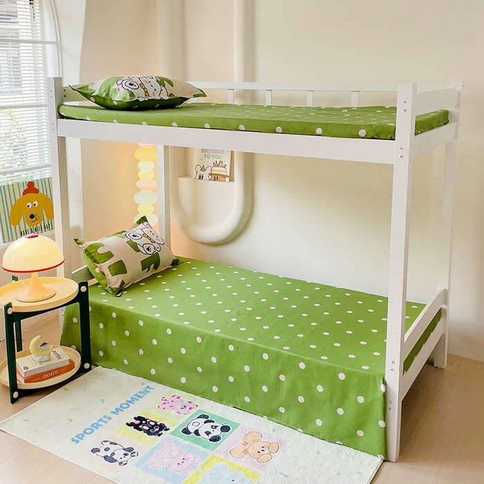 91家纺网 家纺一手货源 找家纺 梦卓家纺 2025新款芦荟棉三件套四件套  宿舍图 哈哈狗