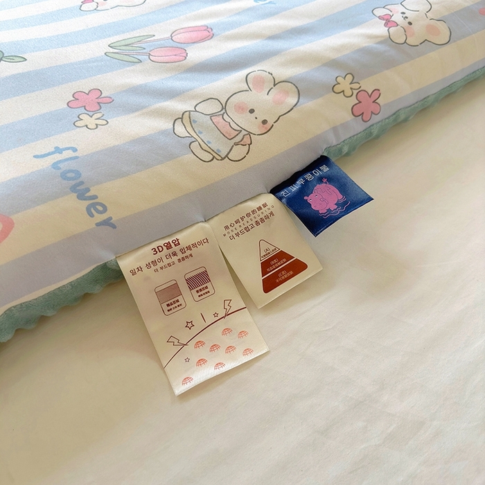 91家纺网 家纺一手货源 找家纺 木堇家居 2024新款针织棉豆豆被大豆四季被冬被被子被芯 针织豆豆被-樱桃小兔