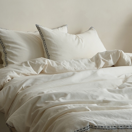 91家纺网 家纺一手货源 找家纺 （总）子和 2024新款棉麻刺绣四件套-远山见