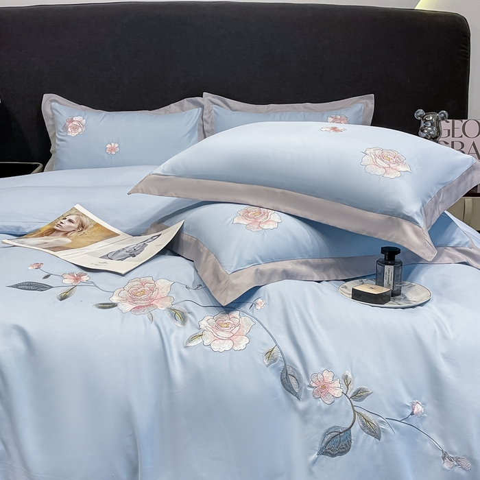 91家纺网 家纺一手货源 找家纺 （总）栩裕纺织 2024新款亲肤棉磨毛刺绣四件套