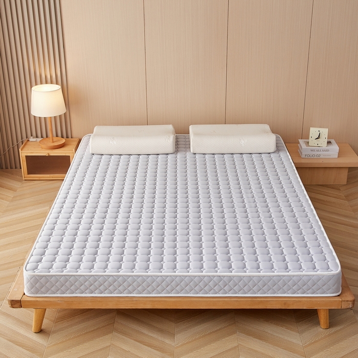 91家纺网 家纺一手货源 找家纺 卡派 2024新款乳胶记忆棉立体加厚加高床垫-方格系列 灰色