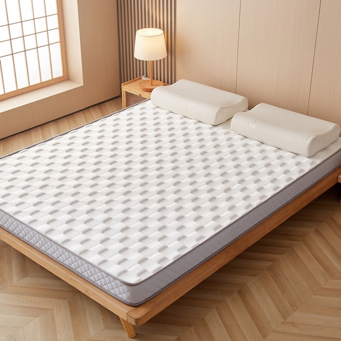 91家纺网 家纺一手货源 找家纺 卡派 2024新款牛奶丝加厚加高乳胶记忆棉床垫 白色