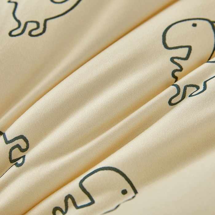 91家纺网 家纺一手货源 找家纺 木堇家居 2024新款针织棉豆豆被大豆四季被冬被被子被芯 针织豆豆被-恐龙世界-米黄