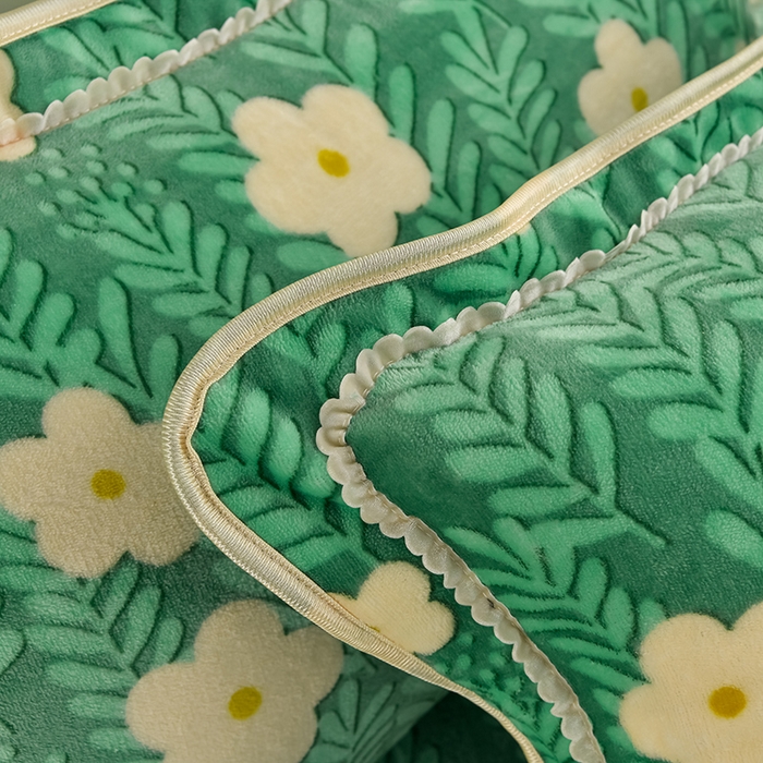 91家纺网 家纺一手货源 找家纺 绒品壹家家纺 2024新款180g7斤牛奶绒印花四件套 亭亭玉立