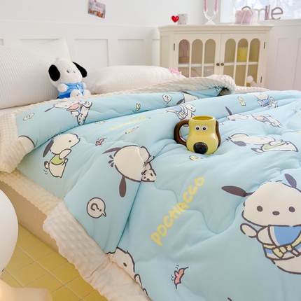 91家纺网 家纺一手货源 找家纺 （总）U被家纺 2025【正版授权】三丽鸥系列针织豆豆四季被